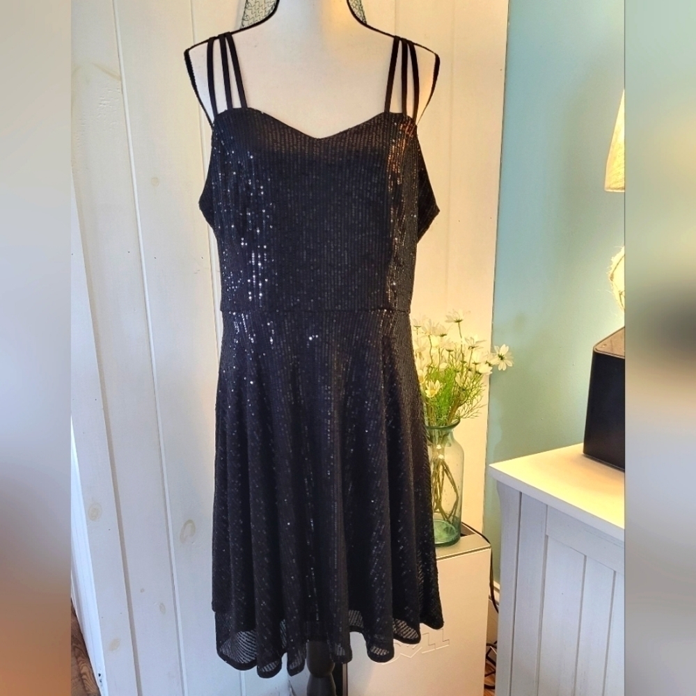 Grace Karin Sequin Sweetheart Empire Strap Dress Size 2X